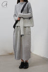 Daniel Andresen Knit Skirt Collection Handmade in Belgium DA-CARDINAL-HUI 1 Virgin wool Grey PDA7